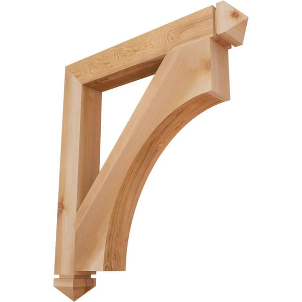 Ekena Millwork 3.5 in. x 34 in. x 30 in. Western Red Cedar Westlake Arts and Crafts Smooth Bracket
