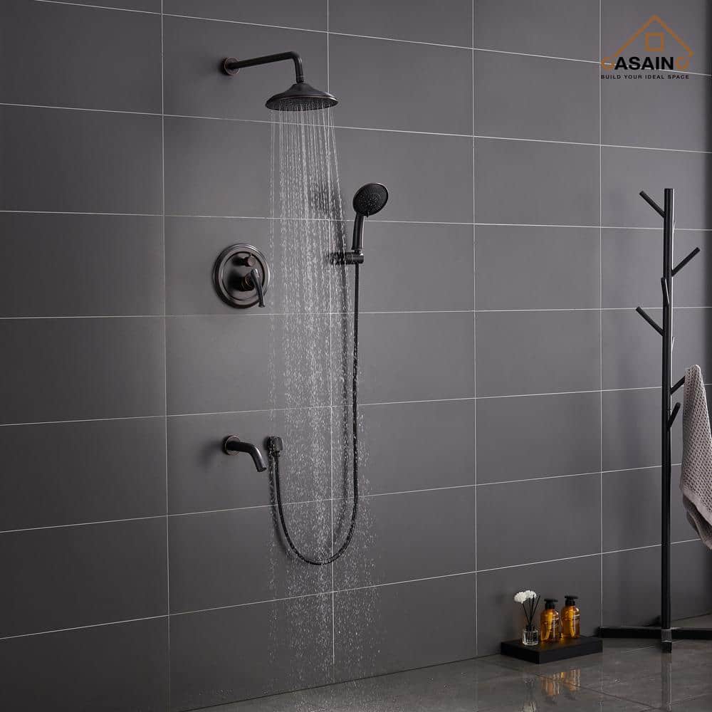 Oil Rubbed Bronze Multi-Head Wall Mounted Shower System
