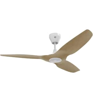 Haiku L 52 in. Smart Outdoor Caramel/White Universal Mount Ceiling Fan with 2700K LED with Remote App