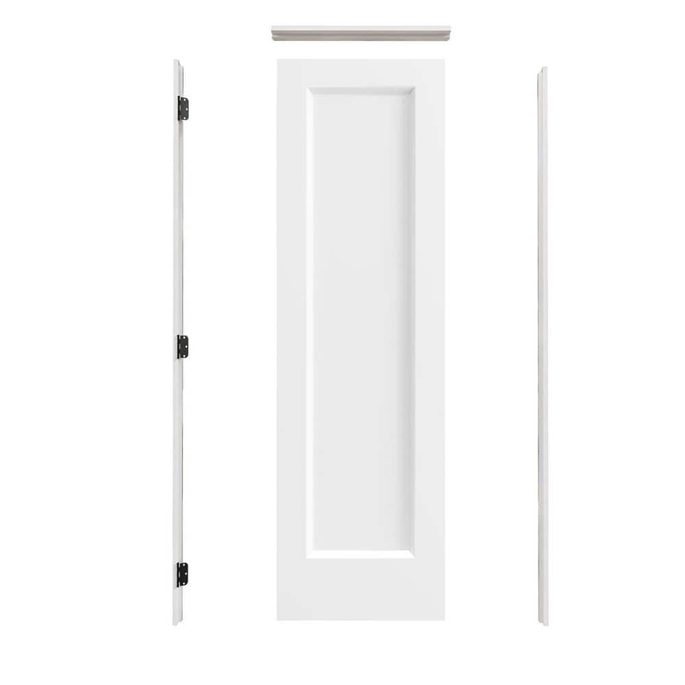 Assembly Required 24 in. x 80 in. 1-Panel Right White Hollow Core Wood Interior Prehung Door Kit+ Quick Assemble Jamb price history on PriceWatchPro