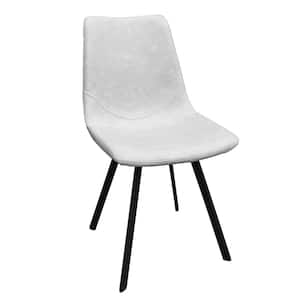 Markley Light Grey Faux Leather Dining Chair