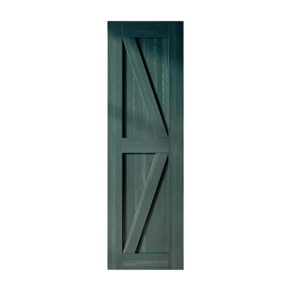 HOMACER 26 in. x 84 in. K-Frame Royal Pine Solid Natural Pine Wood Panel Interior Sliding Barn Door Slab with Frame