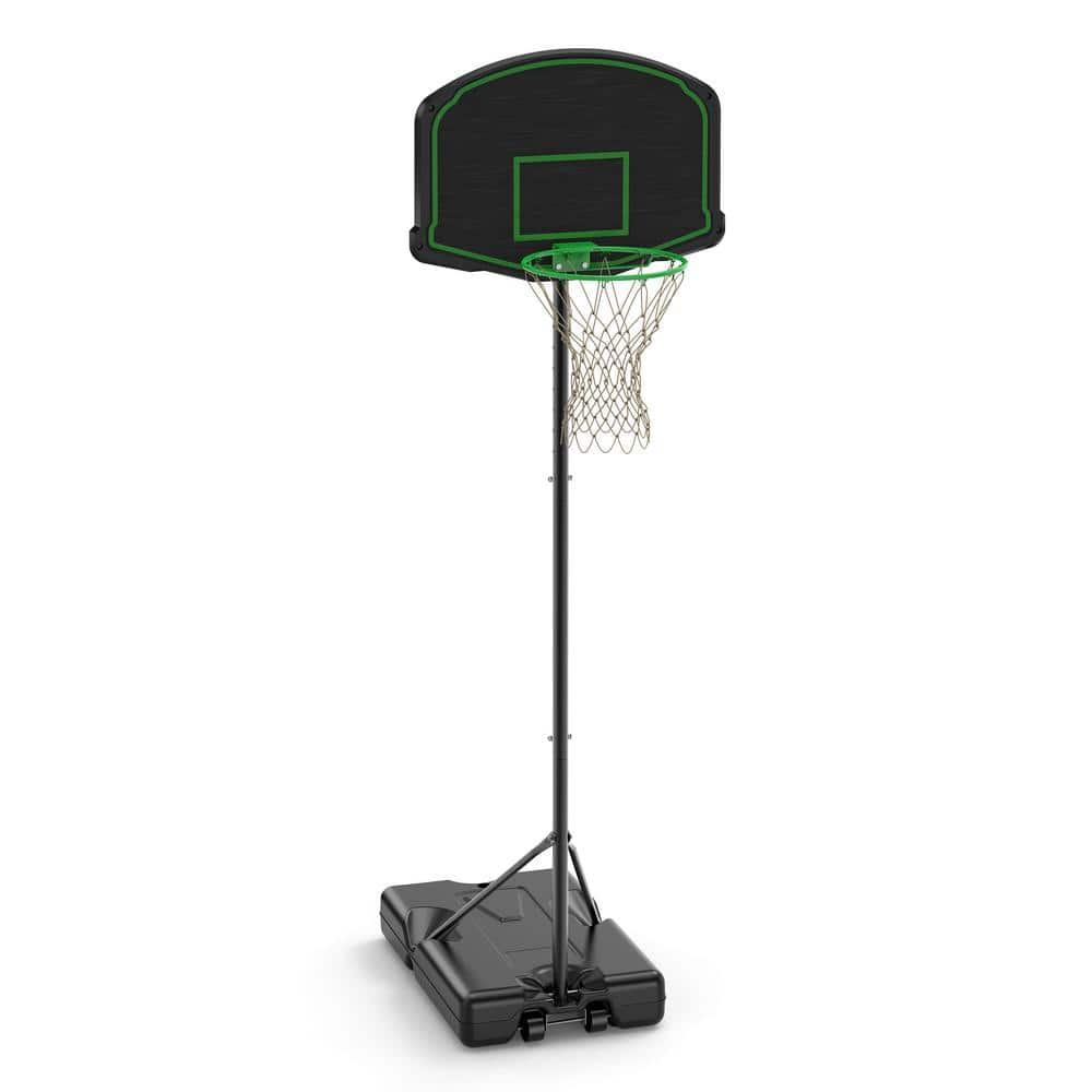Outdoor Basketball Hoop System Stand with 30 in. Backboard, Height Adjustab