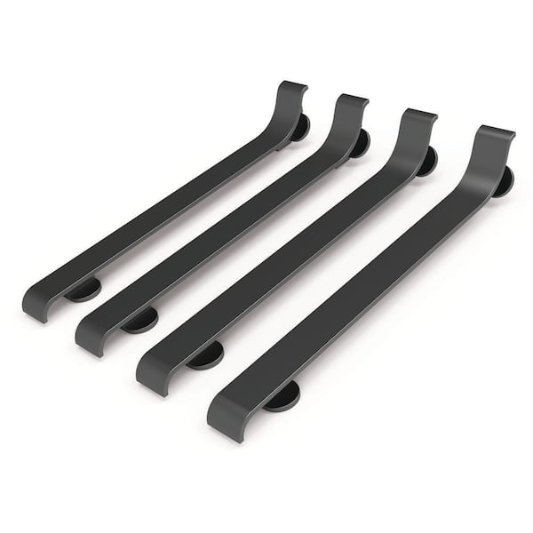 Matte Black 3-1/8 in. x 1/2 in. x 1/4 in. Aluminum Baseboard Accessories Metal Flat Joint Connector Trim (4-Pack)