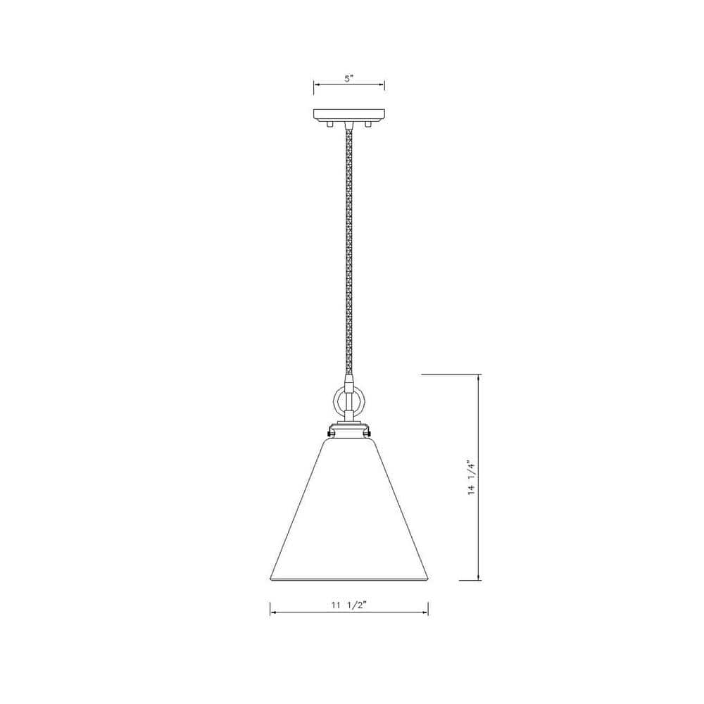 Harper Matte Black Glass Pendant Light with Conical Shade