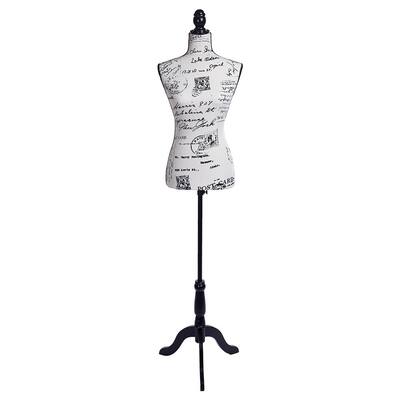 Grey-white Female Pinnable Mannequin Body Torso with Tripod Base Stand