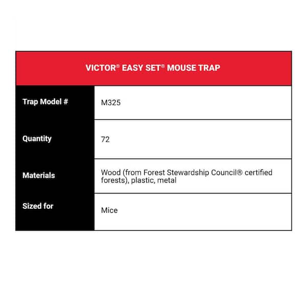 Victor Metal Pedal Indoor and Outdoor Sustainably Sourced FSC Wood Snap Mouse  Trap (4-Count) M156 - The Home Depot