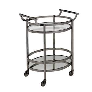 Wateday Gray Serving Cart with Towel Rack YJ-YUKI9595823 - The Home Depot