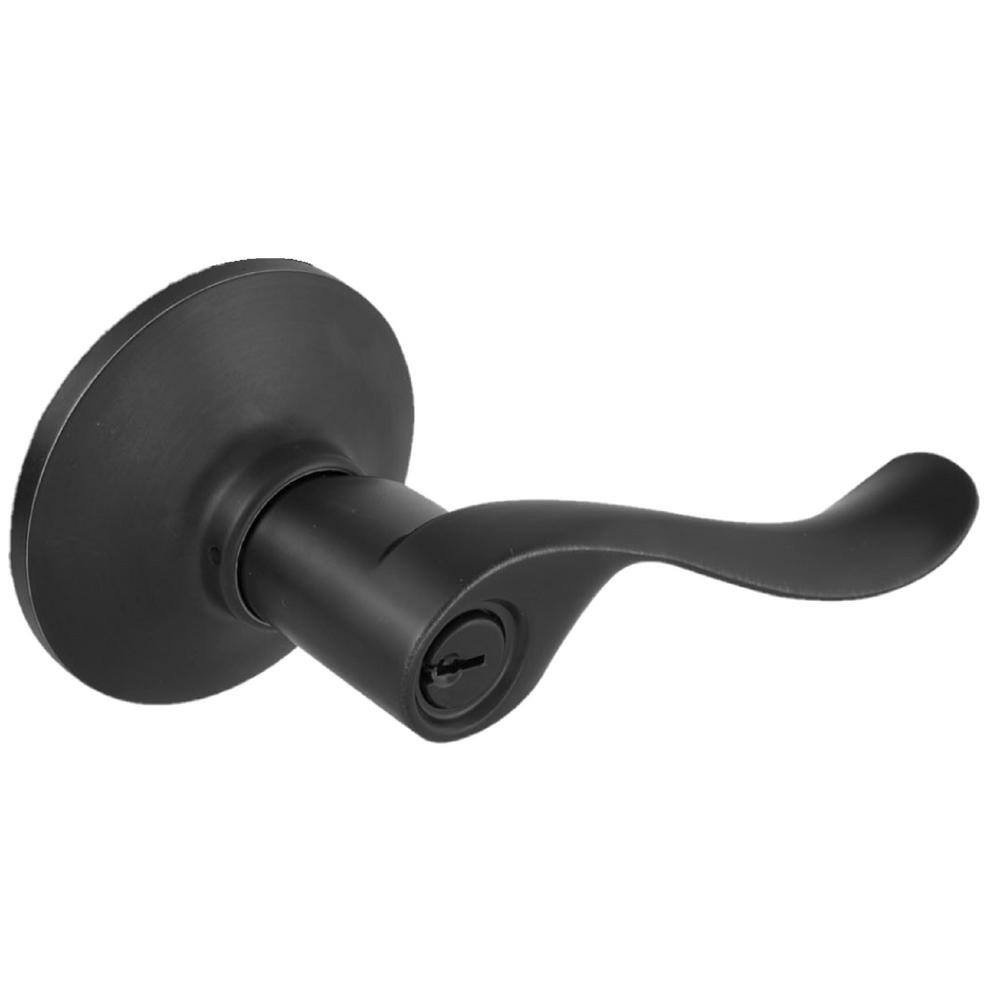 Defiant Burgundy Matte Black Keyed Entry Door Handle LD5XK00B - The ...