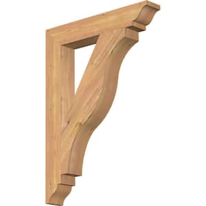 3.5 in. x 30 in. x 22 in. Western Red Cedar Funston Traditional Smooth Bracket