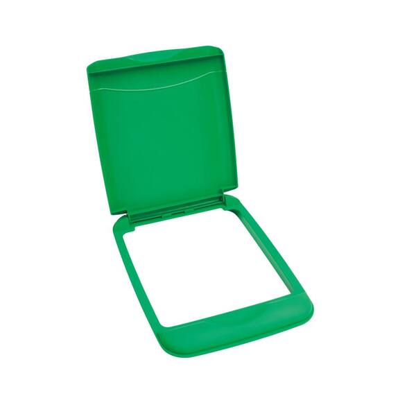 Rev-A-Shelf 1.75 in. H x 10.35 in. W x 14.12 in. D 35 Qt. Green Waste Container Recycling Lid