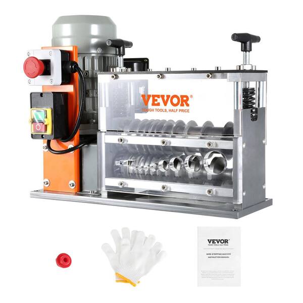 VEVOR Automatic Wire Stripping Machine 0.06in. to 1.26in. Electric Cable Stripper Peeler 750W 10 Channels for Copper Recycling
