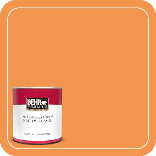 BEHR PREMIUM PLUS 1 qt. #P230-6 Toucan Hi-Gloss Enamel Interior/Exterior Paint & Primer