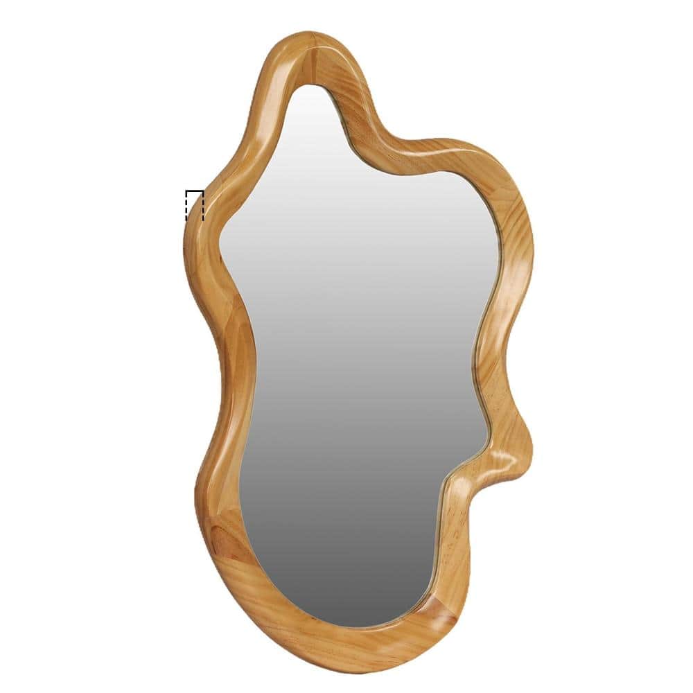 Beige 33.46 in. W x 22.24 in. H Modern Rustic Irregular Framed Mirror price history on PriceWatchPro
