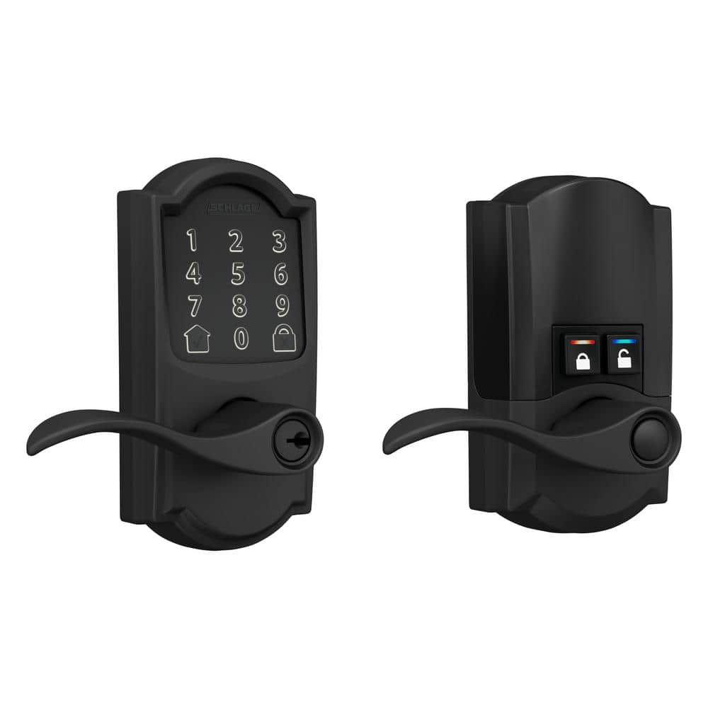 Camelot Matte Black Electronic Encode Smart WiFi Accent Lever with Alarm price history on PriceWatchPro