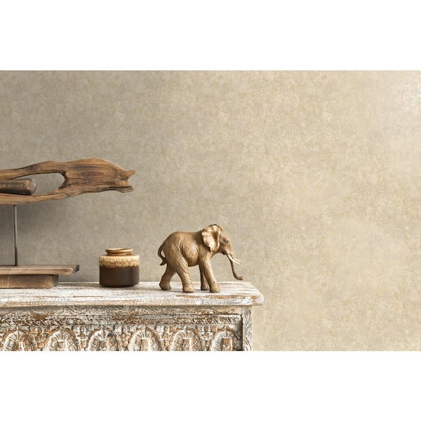 Sand Abstract Textured Metallic Flecks Print Non Woven Non-Pasted Textured Wallpaper 57 Sq. Ft.