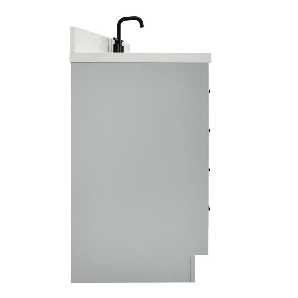 Hepburn 67" Gray Freestanding Single Vanity with Quartz Top