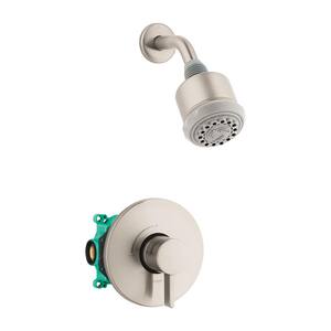 Clubmaster Pressure Balance Shower Set with Rough, 2.5 GPM in Brushed Nickel