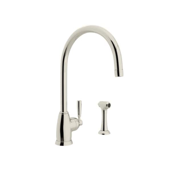 Perrin & Rowe Holborn Single-Handle Single Hole Kitchen Faucet in Polished Nickel