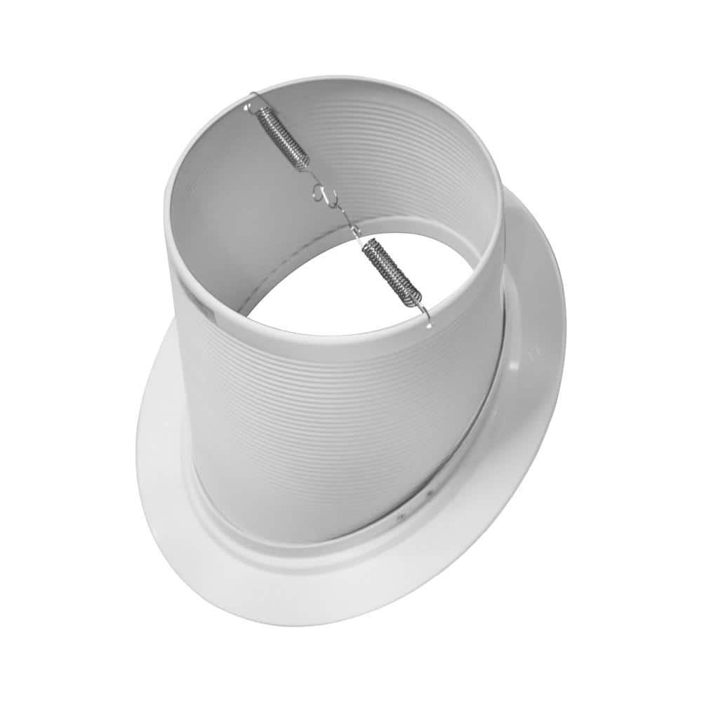 6'' White Aluminum Baffle Recessed Trim for Sloped Ceilings