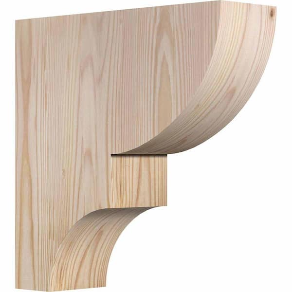 Ekena Millwork 3-1/2 in. x 12 in. x 12 in. Douglas Fir Ridgewood Smooth Corbel