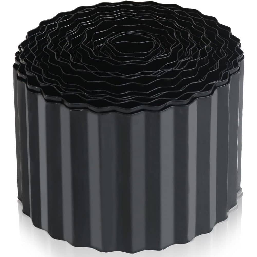 50 ft. x 6 in. Flexible Corrugated Design Galvanized Metal Edging Black for Garden Lawn DIY Projects price history on PriceWatchPro