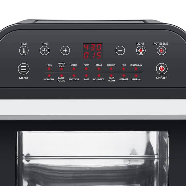 GoWISE USA GW44800-O Deluxe 12.7-Quarts 15-in-1 Electric w/Rotisserie and Dehydrator Black 50 Recipes for Your Air Fryer Oven Book 