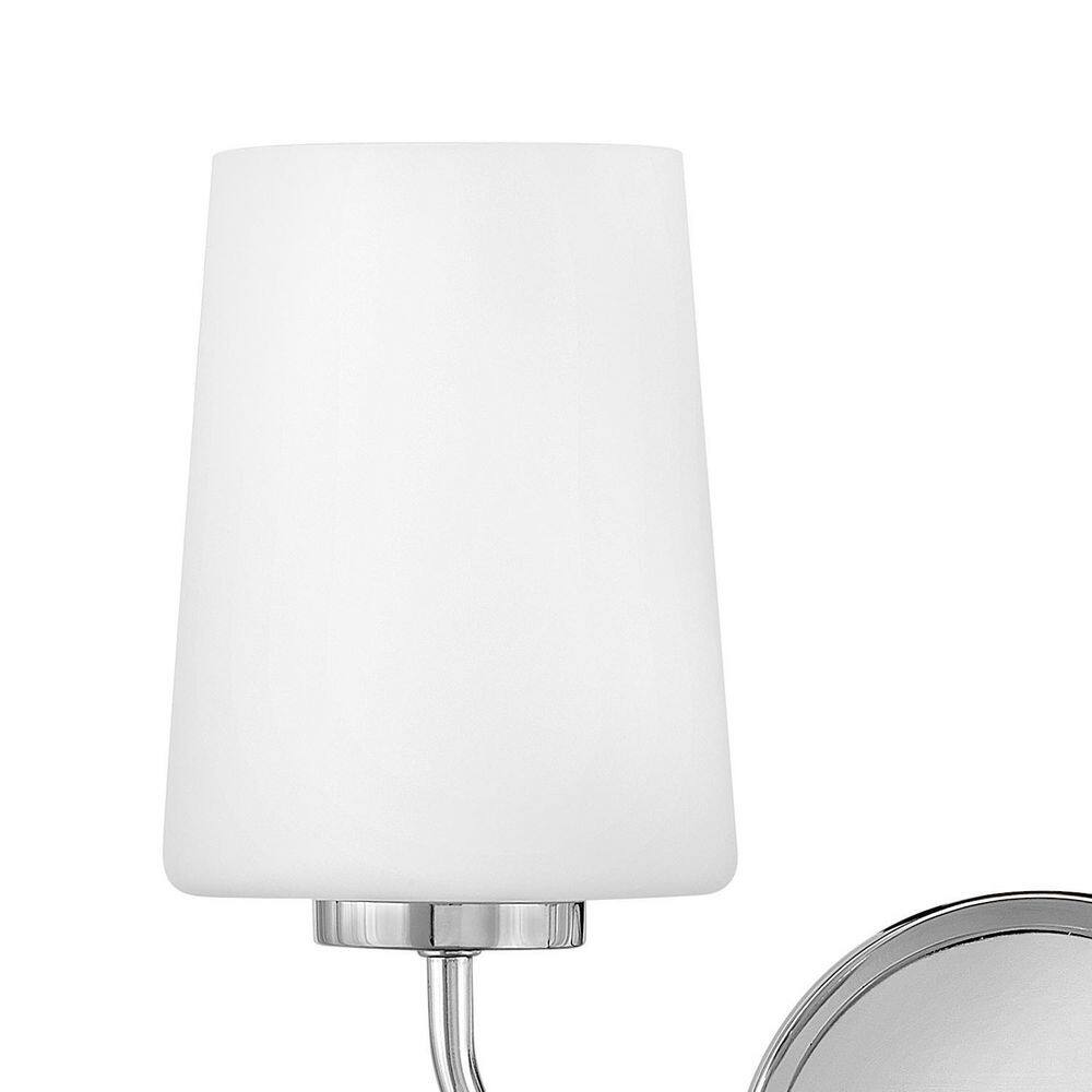 Chrome 2-Light Vanity with Etched Opal Glass Shades