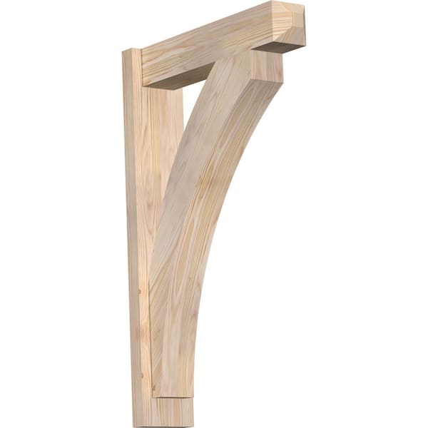 Ekena Millwork 6 in. x 34 in. x 22 in. Douglas Fir Thorton Craftsman Smooth Outlooker