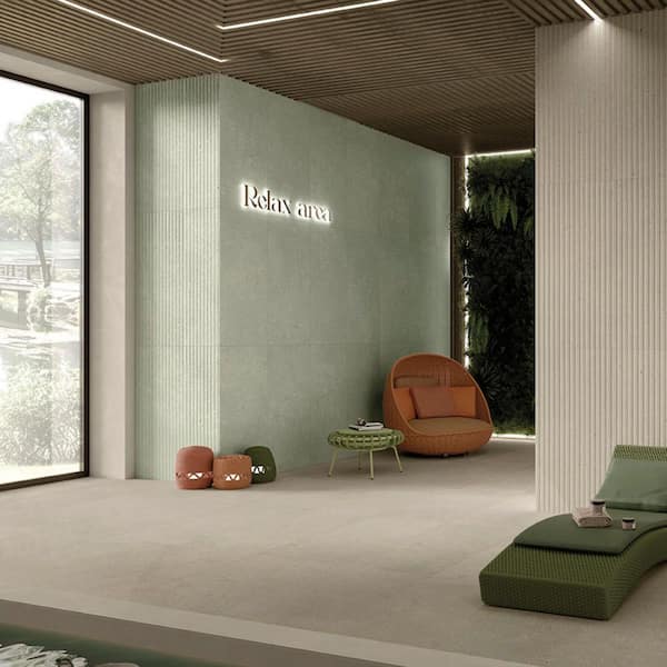 Italian Geology 6 in. x 6 in. x 8mm Matte Green Porcelain Floor and Wall Tile Sample-Salvia