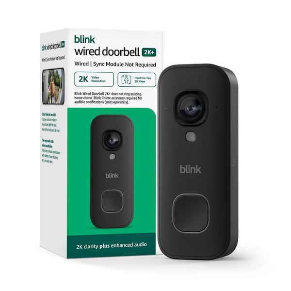 Hardwired Operated Doorbell 2K Plus Head-to-Toe Wired 2K Video Doorbell, Continuous Power, Enhanced Audio (Black)
