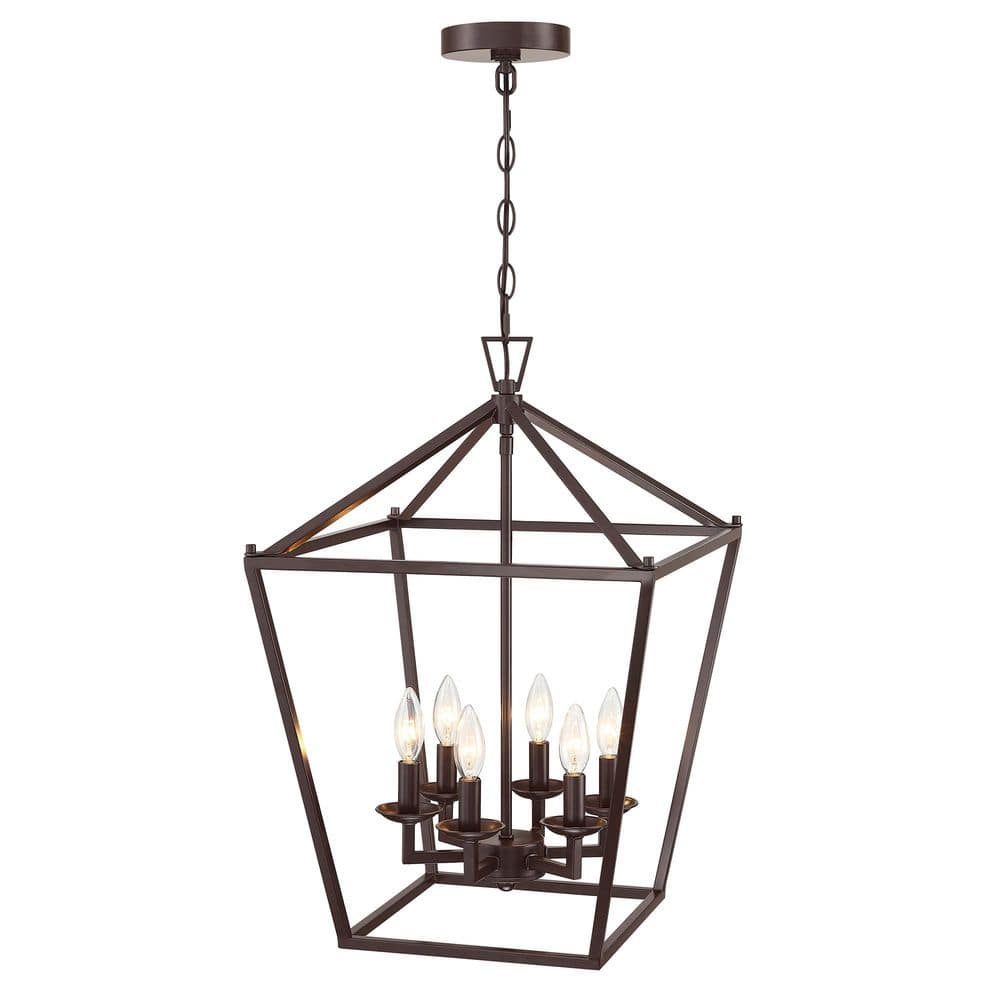Alfa 16 in. 6-Light Caged Pendant Light with Bronze Finish price history on PriceWatchPro