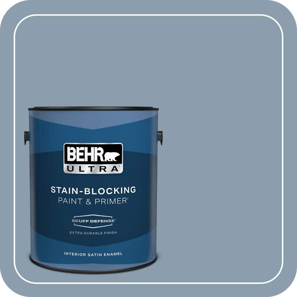 1 gal. #ICC-65 Relaxing Blue Extra Durable Satin Enamel Interior Paint & Primer price history on PriceWatchPro