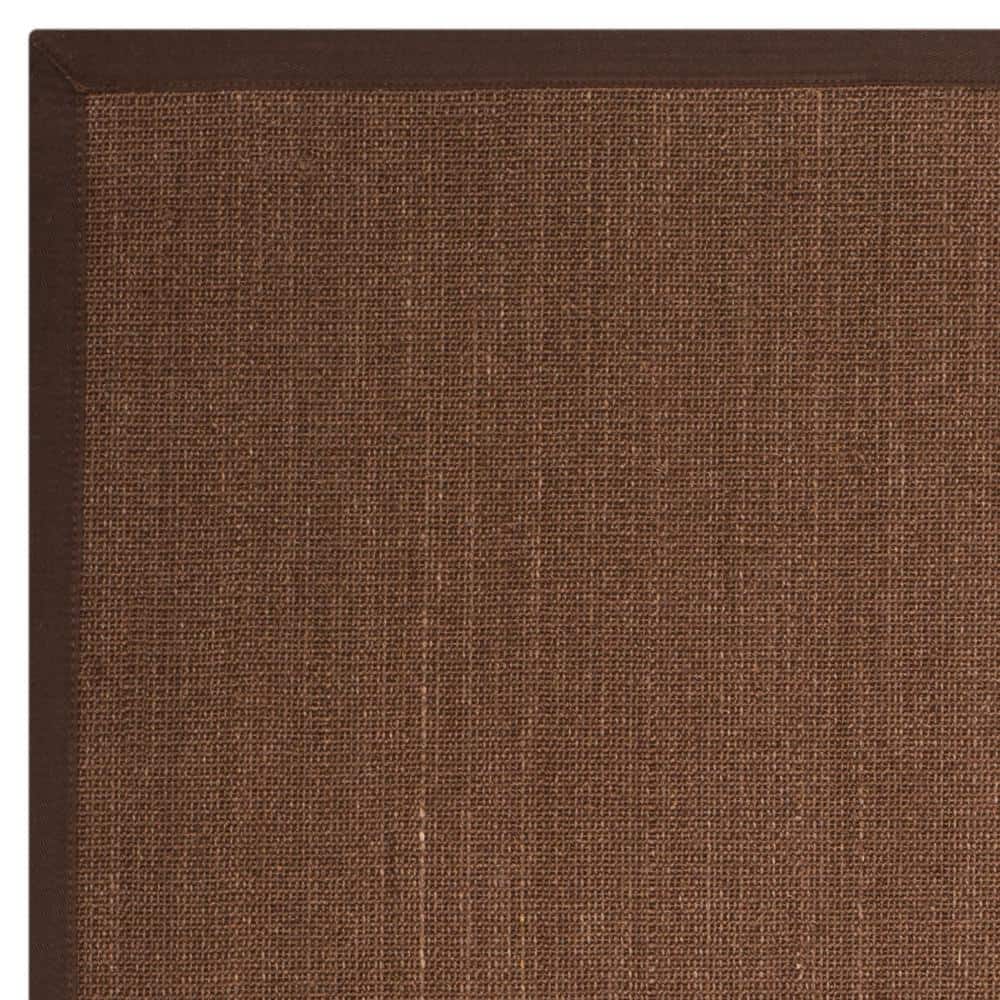 Brown Sisal and Jute 4' x 6' Rectangular Area Rug