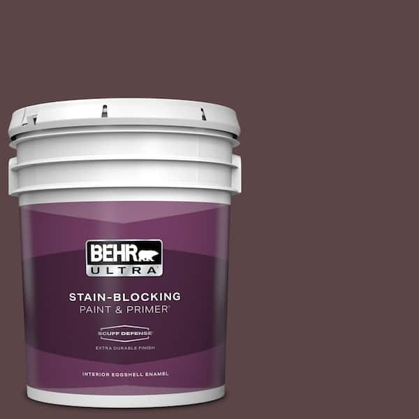 BEHR ULTRA 5 gal. #BNC-31 Mahogany Spice Extra Durable Eggshell Enamel Interior Paint & Primer