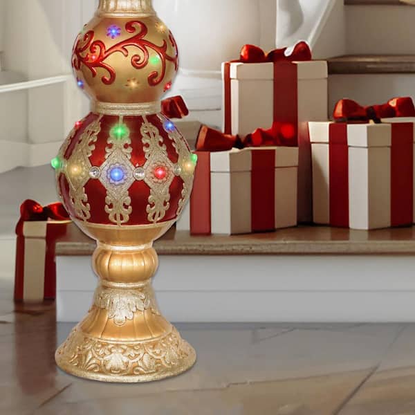 Fraser Hill Farm 4-ft. Prelit Metallic Christmas Finial