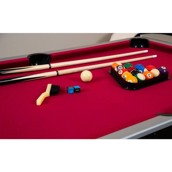 RACK Triad 7-Foot 3-in-1 Multi Game Swivel Billiard/Pool Table (Black)