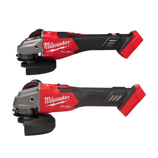 M18 FUEL 18V Lith-Ion Brushless Cordless 4-1/2 in. /6 in. Braking Grinder w/ Slide Switch w/ M18 Grinder