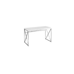 48 in. Glossy White Modern Contemporary Office Computer Desk
