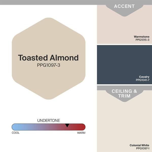 Ppg Timeless 1 Gal Ppg1097 3 Toasted Almond Flat Matte Interior Paint 3t 01f - Paint Color Roasted Almond Ppg Timeless 1 Gal Ppg1097 3 Toasted Almond Flat Matte Interior Paint 3t 01f - Paint Color Roasted Almond
