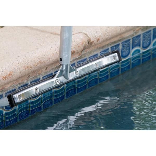 18" Deluxe Swimming Pool Aluminum Frame Mixed Bristle Nylon & SS Wall Brush 