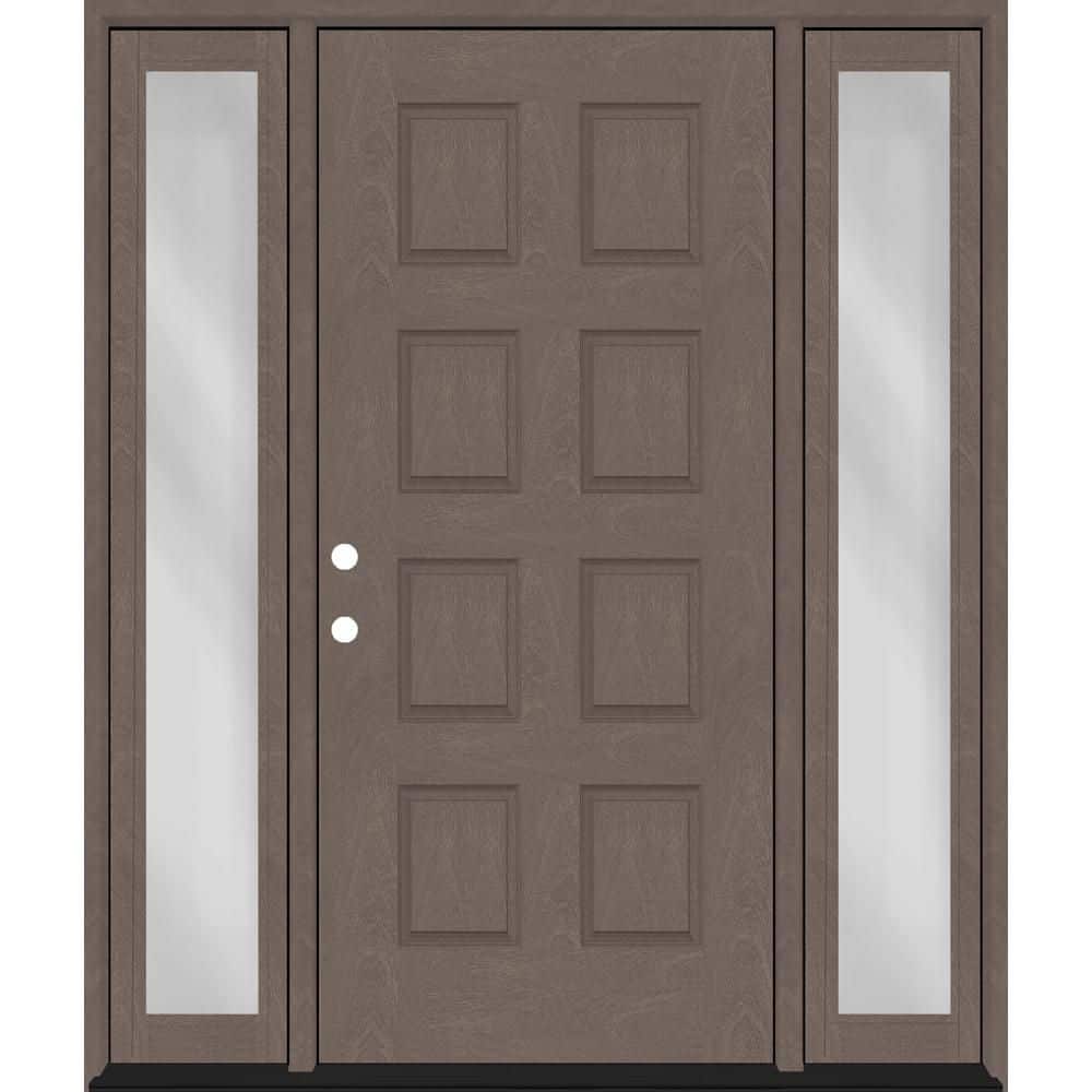 Regency 68 in. x 80 in. 8-Panel RHIS Ashwood Mahogany Fiberglass Prehung Front Door w/14in. SLs w/ 6-9/16 Jamb price history on PriceWatchPro