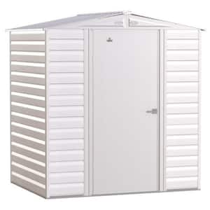 Select 6 ft. W x 5 ft. D Flute Grey Metal Shed 27 sq. ft.