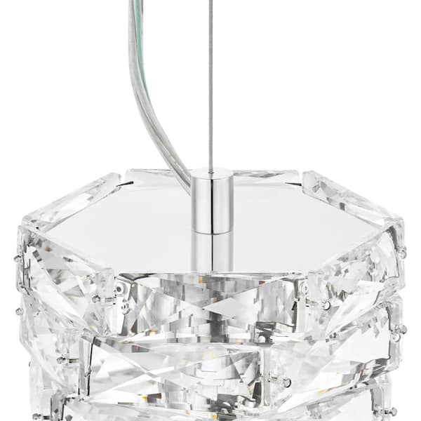 Home Decorators Collection Keighley 1-Light Chrome and Crystal