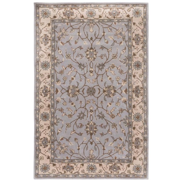 SAFAVIEH Heritage Beige/Gray Doormat 3 ft. x 5 ft. Border Area Rug