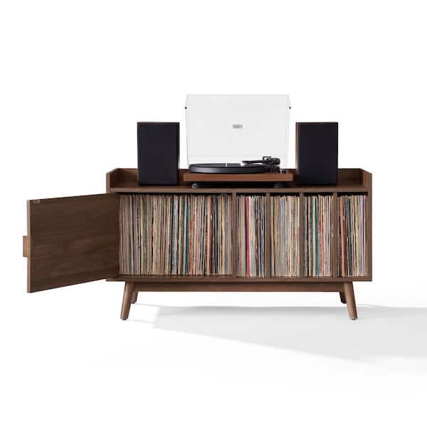 CROSLEY FURNITURE Skylar Walnut Vinyl Storage Record Player
