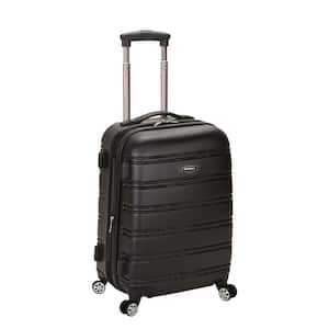 Melbourne 20 in. Expandable Carry on Hardside Spinner Luggage, Black