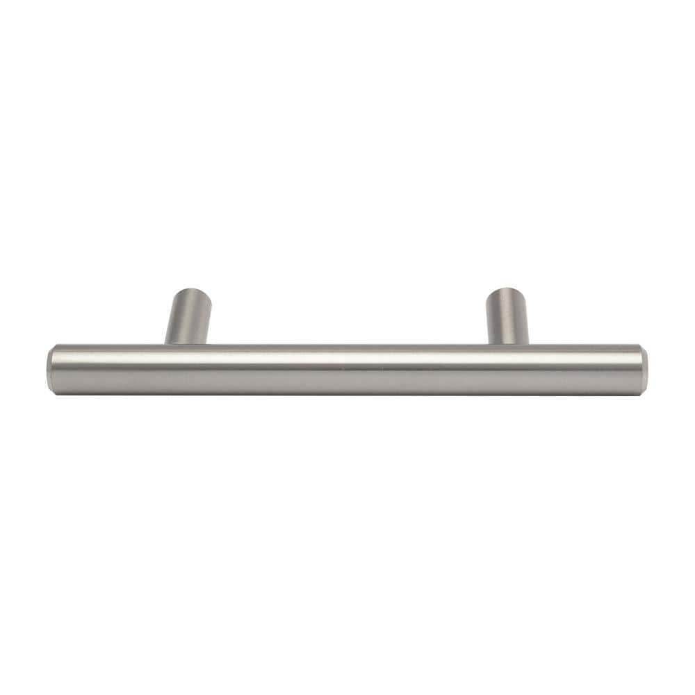 Brushed Nickel Modern Cabinet Drawer Pull Handle with Mounting Hardware