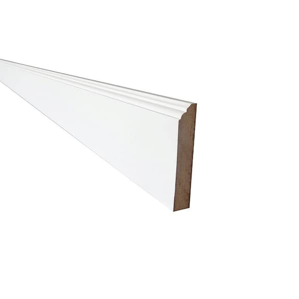 Home Decorators Collection Newport Grayson  96 in. W x 0.75 in. D x 4 in. H in Kitchen Cabinet Furniture Base Molding in Pacific White