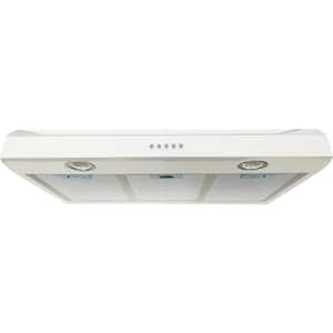 Classic 30 in. 570 CFM Undermount Range Hood with LED Light in White